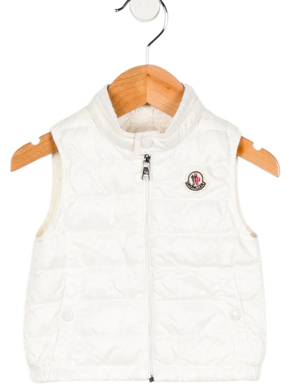 MONCLER Baby White Quilted Puffer Vest